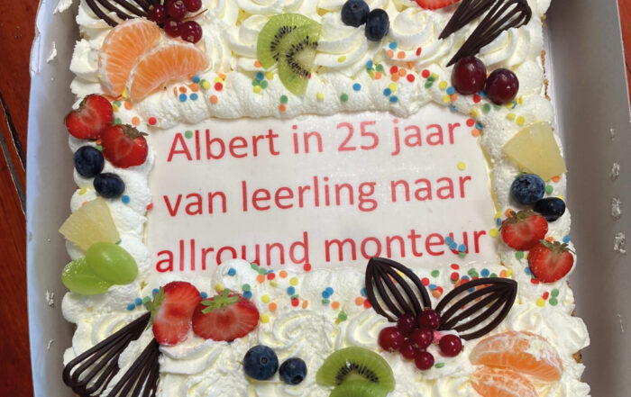 Taart Albert 25 jaar dienst